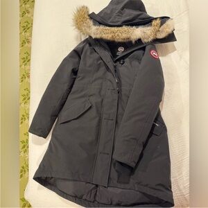 Canada Goose rossclair parka Black Ski Jacket with Fur Trim